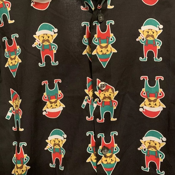Mens Ugly Cute Elves Christmas Shirt, Large, Nwt - Picture 2 of 3
